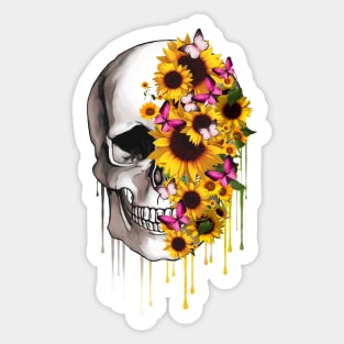 Floral Skull 19 Sticker